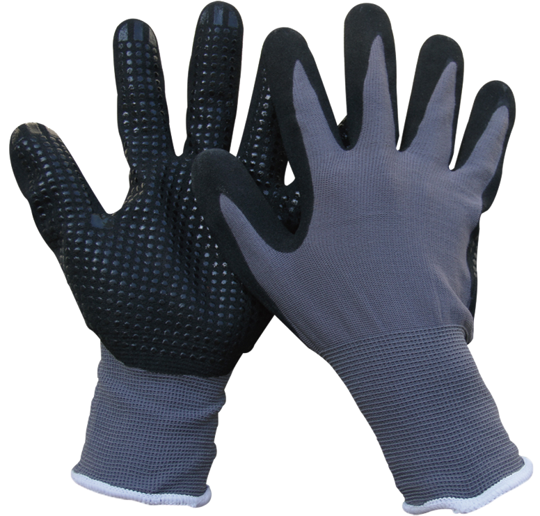 #1306 DOTTED FOAM NITRILE DIPPED GLOVES