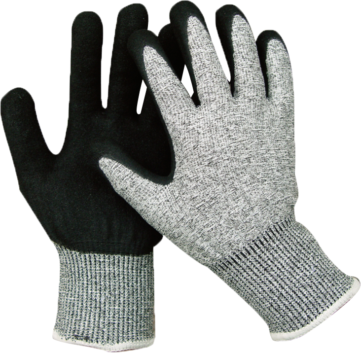 #101D  ANTI-CUT SANDY NITRILE GLOVES