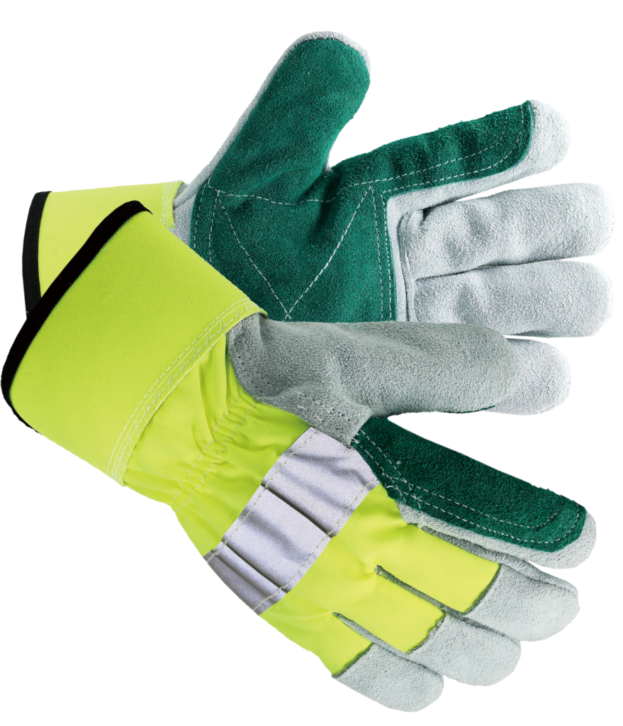 #3003 HI-VIZ DUAL-PALM LEATHER WORK GLOVES