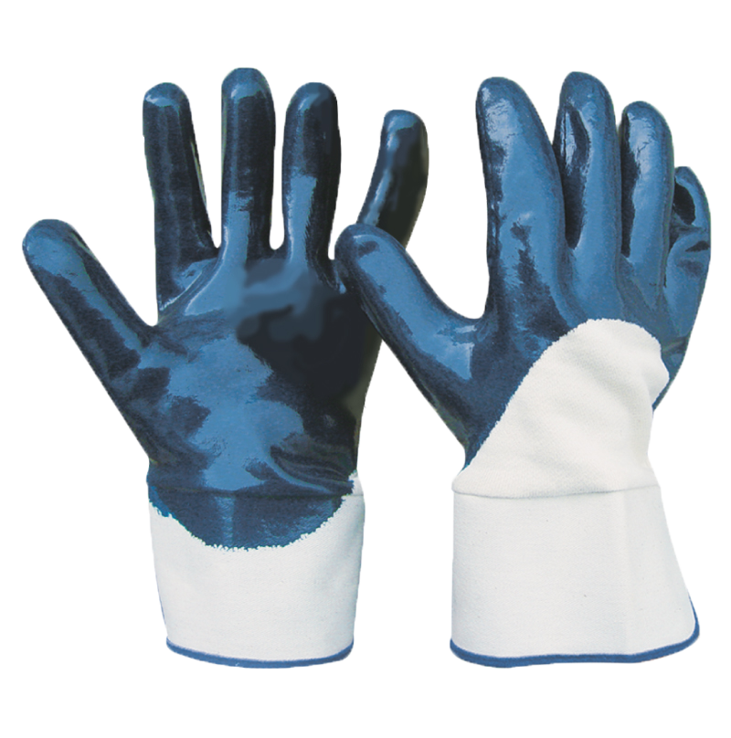 #1303 JERSEY RUBBERIZED NITRILE DIPPED GLOVES, HALF COATED